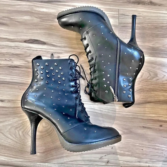 Dr. Martens Black Studded Ankle Boots - Picture 3 of 16